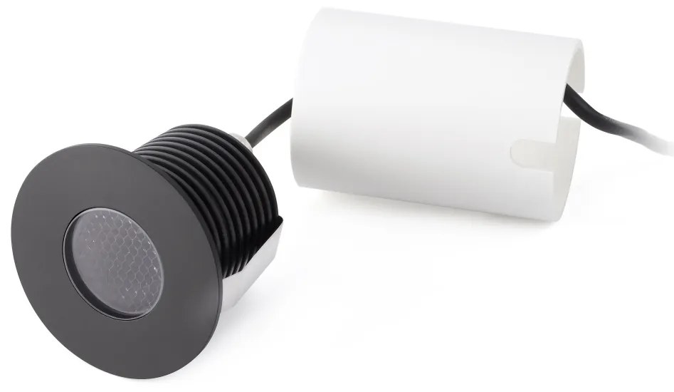 Spot LED incastrabil de exterior pavaj GRUND 2W inox negru
