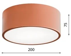 Plafonieră pentru baie CLEO 1xE27/24W/230V d. 20 cm cupru IP54