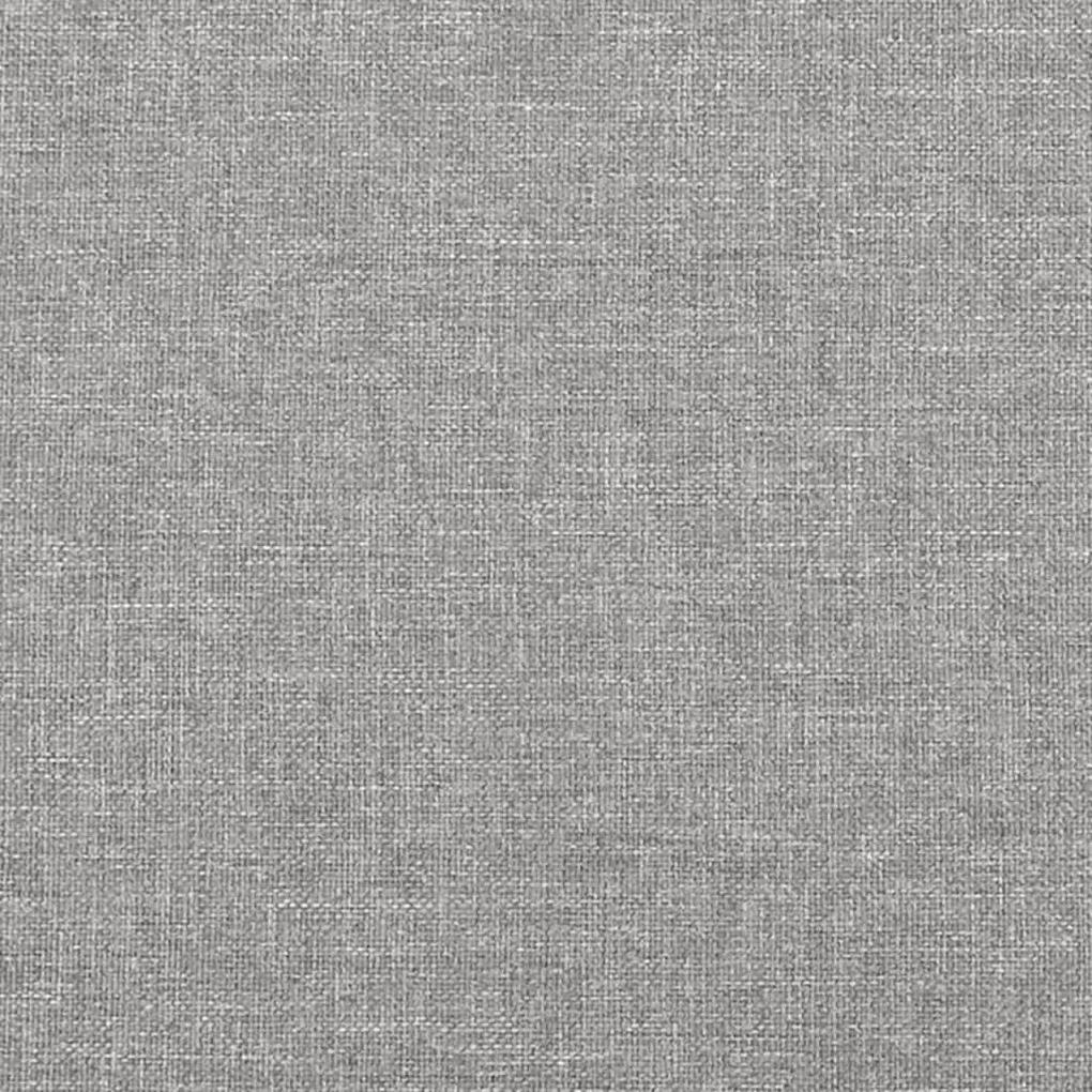 Pat box spring cu saltea, gri deschis, 90x200 cm, textil Gri deschis, 35 cm, 90 x 200 cm
