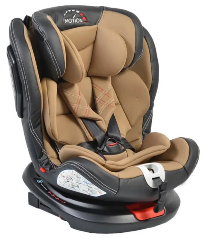Scaun Auto Pentru Copii cu Isofix NOVOKIDS™ Motion PLUS, Rotire 360°, 0-36 kg, 4 pozitii inclinare, Omologare R-129 i-Size, Transformabil scoica
