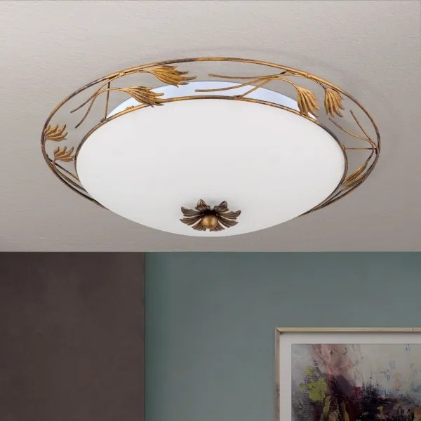 Plafonieră Orion DL 7-509/50 FLEUR 3xE27/60W/230V d. 50 cm bronz