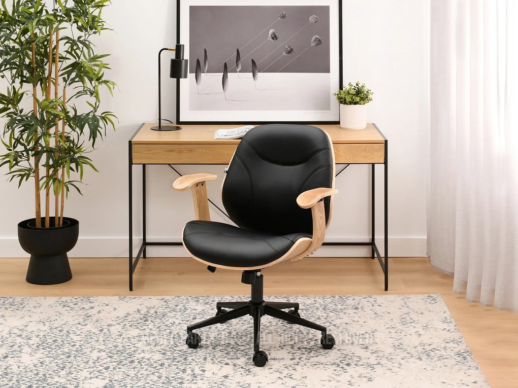 Fotoliu Raynold (stejar negru + negru). Promo -10%. 1110533
