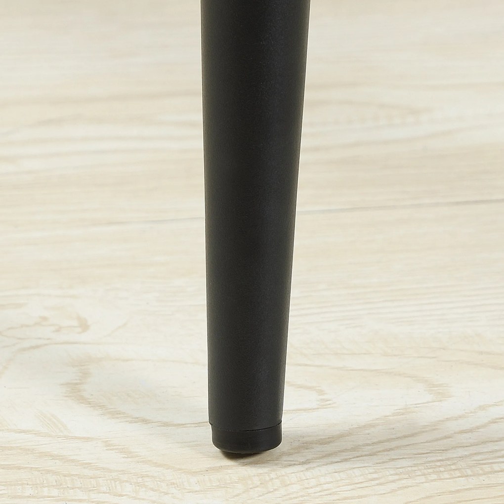 HOMCOM Set de 2 scaune de bar inalte efect de catifea si otel negru cu suport pentru picioare, accesorii pentru brate inaltime 67 cm gri | Aosom Romania