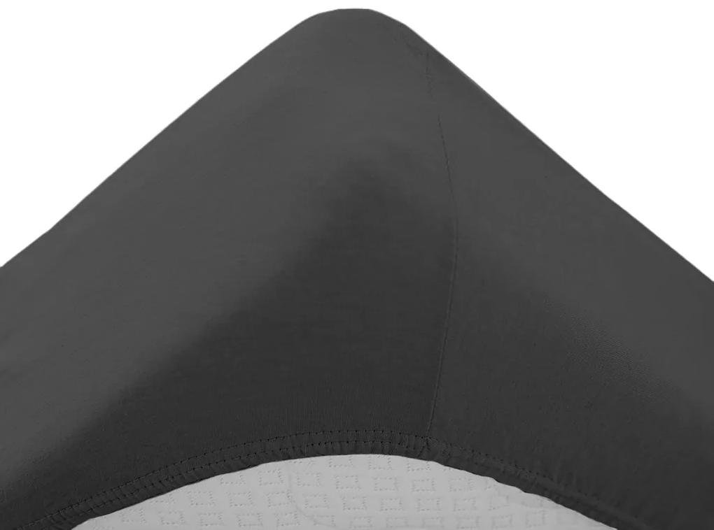 Cearsaf jersey pentru patut copii Culoare gri inchis, 70x140 cm