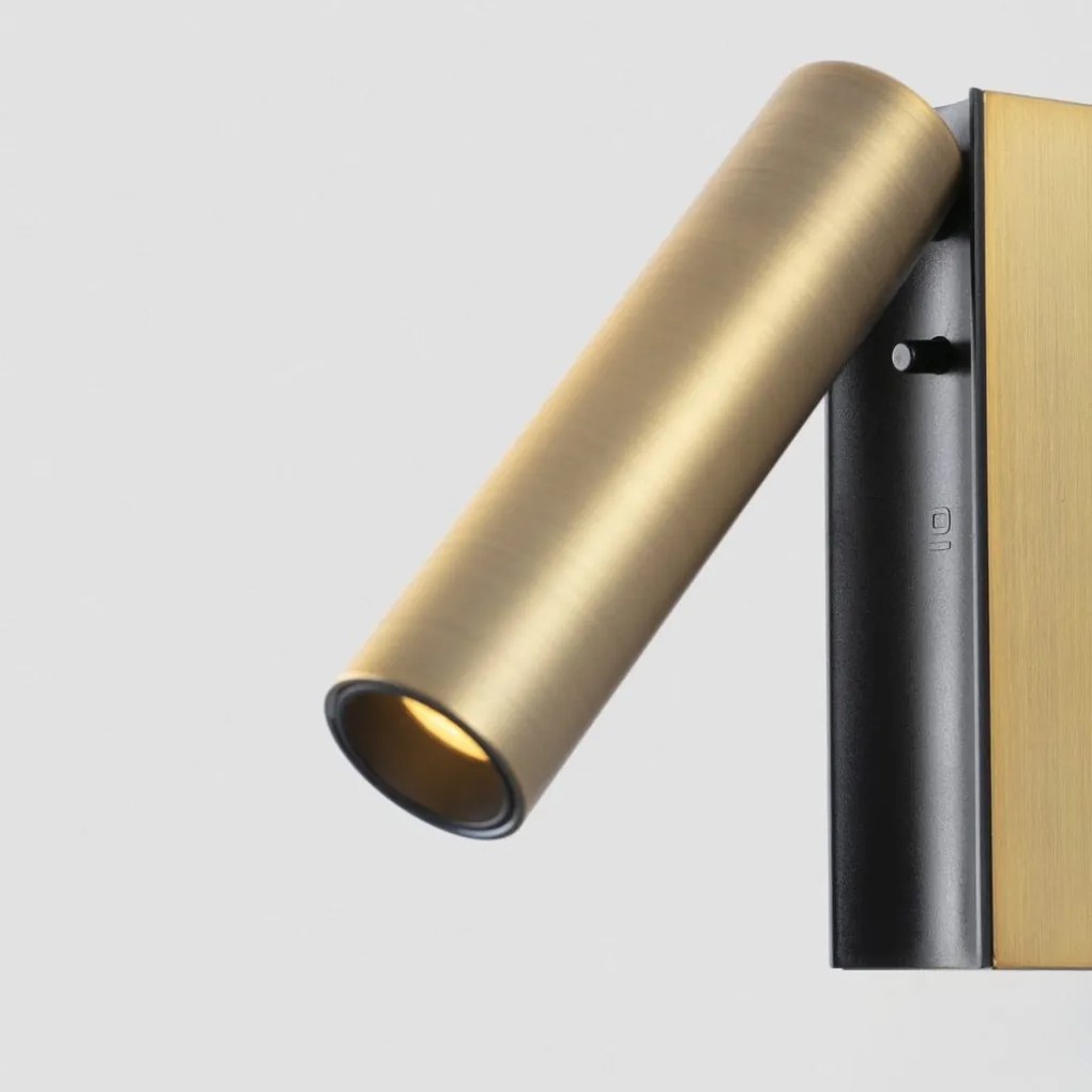 Aplica cu reader LED directionabil stil minimalist CRONOS bronz