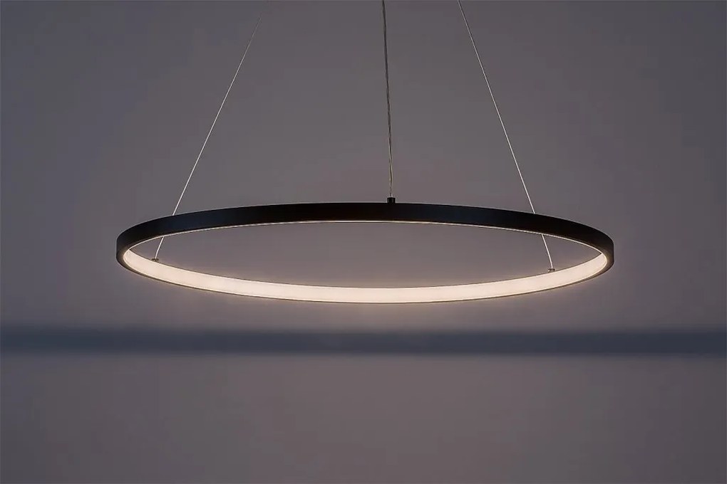 Lustra LED suspendata din metal negru Beliza