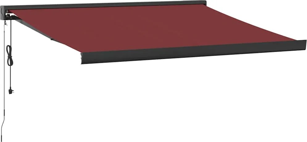 vidaXL Copertina retractabilă automat, vișiniu, 350x250 cm