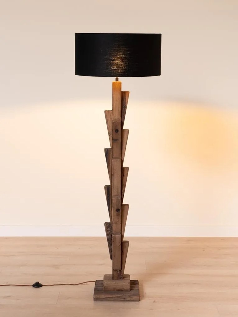 Lampadar din stejar reciclat, H172 cm, "Roots"