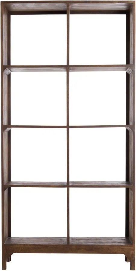 Bibliotecă în culoare naturală din lemn masiv de mango 95x190 cm Sondrio – Light &amp; Living