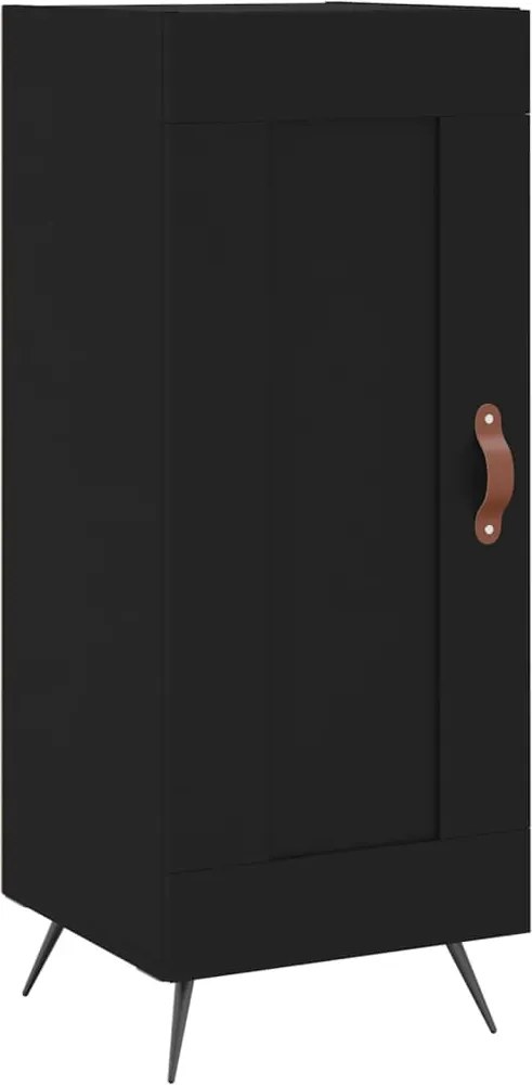vidaXL Servantă, negru, 34,5x34x90 cm, lemn compozit