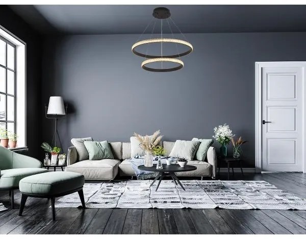 Lustră LED dimabilă pe cablu LED/65W/230V 3000-6500K + telecomandă