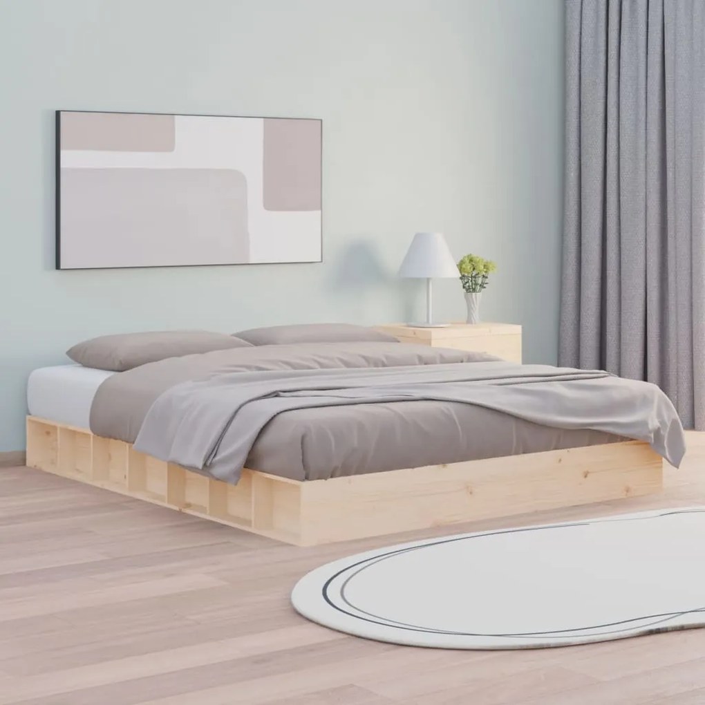 vidaXL Cadru de pat, 160x200 cm, lemn masiv