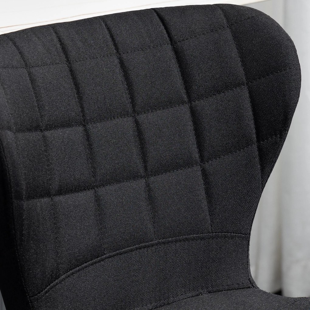HOMCOM Set de 2 Taburete de Bar Design Contemporan Înălțime de șezut reglabilă 59-81 cm rotative 360° In Negru | Aosom Romania