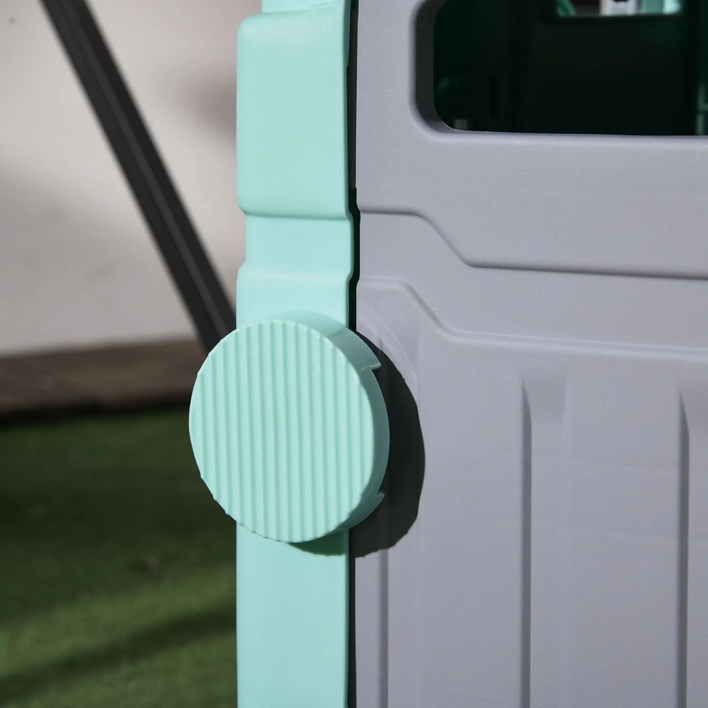HOMCOM Carucior de cumparaturi Einkaufswagen, Treppensteiger, pliabil, Maner Telescop, pana la 65 kg capacitate de incarcare, Verde | Aosom Romania