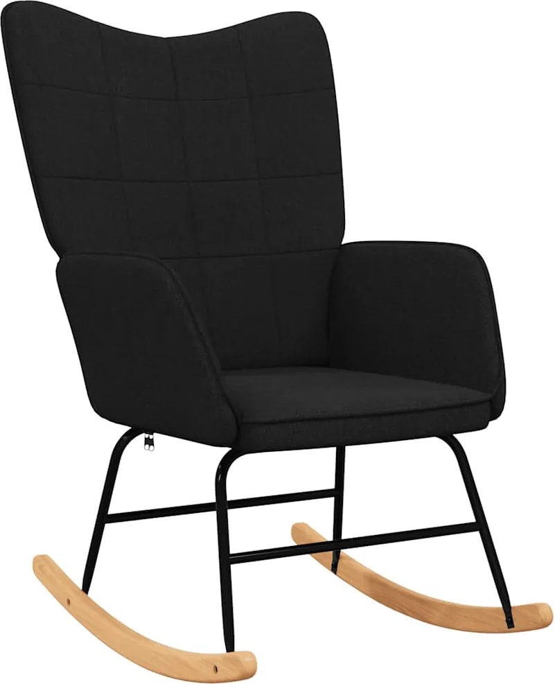 vidaXL Scaun balansoar, negru, material textil