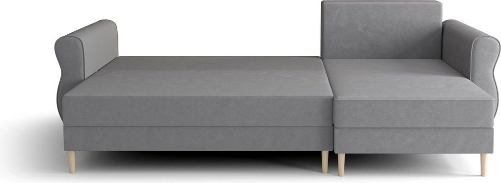 Canapea extensibila de colt SILVIANO, gri, reversibila, 230x140 cm