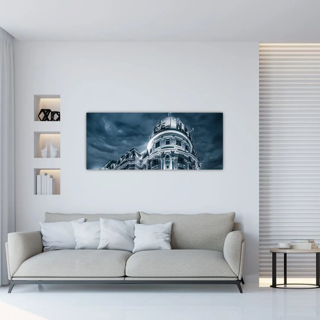 Tablou cu arhitectură în întuneric (120x50 cm)