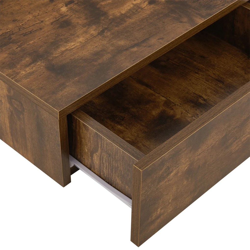 Noptiera montata pe perete 46x30x15 cm cu sertar, aspect lemn