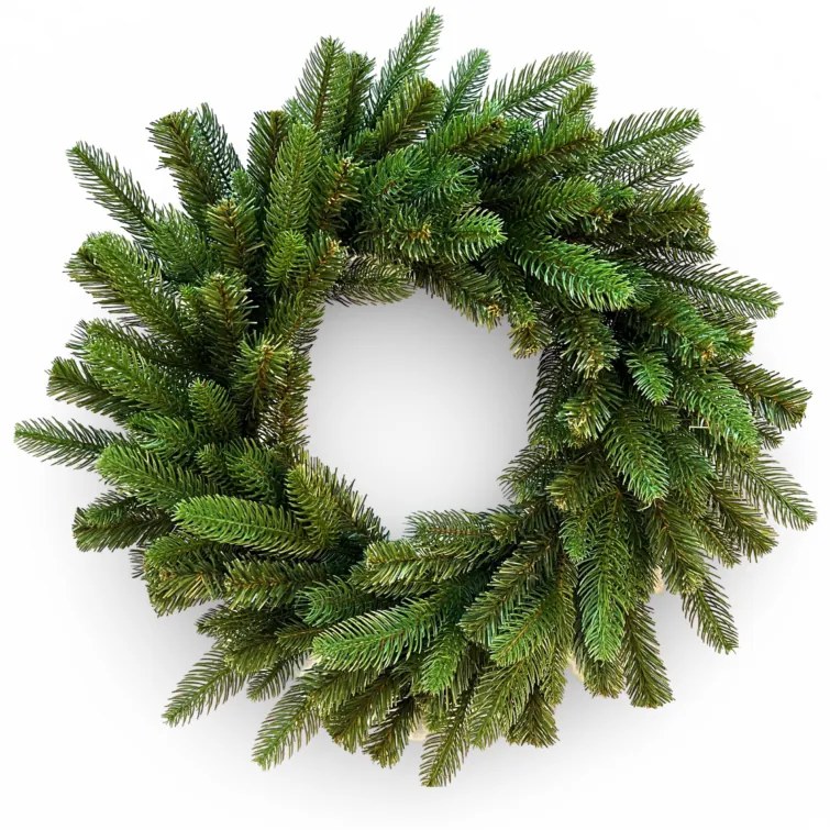 Coroniță de Crăciun Santa, Ace 2D și 3D, 30 cm, Verde
