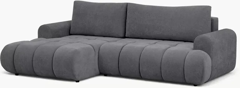 Colțar extensibil pentru dormit Lutario Mini stânga - chenille gri Vibe 95