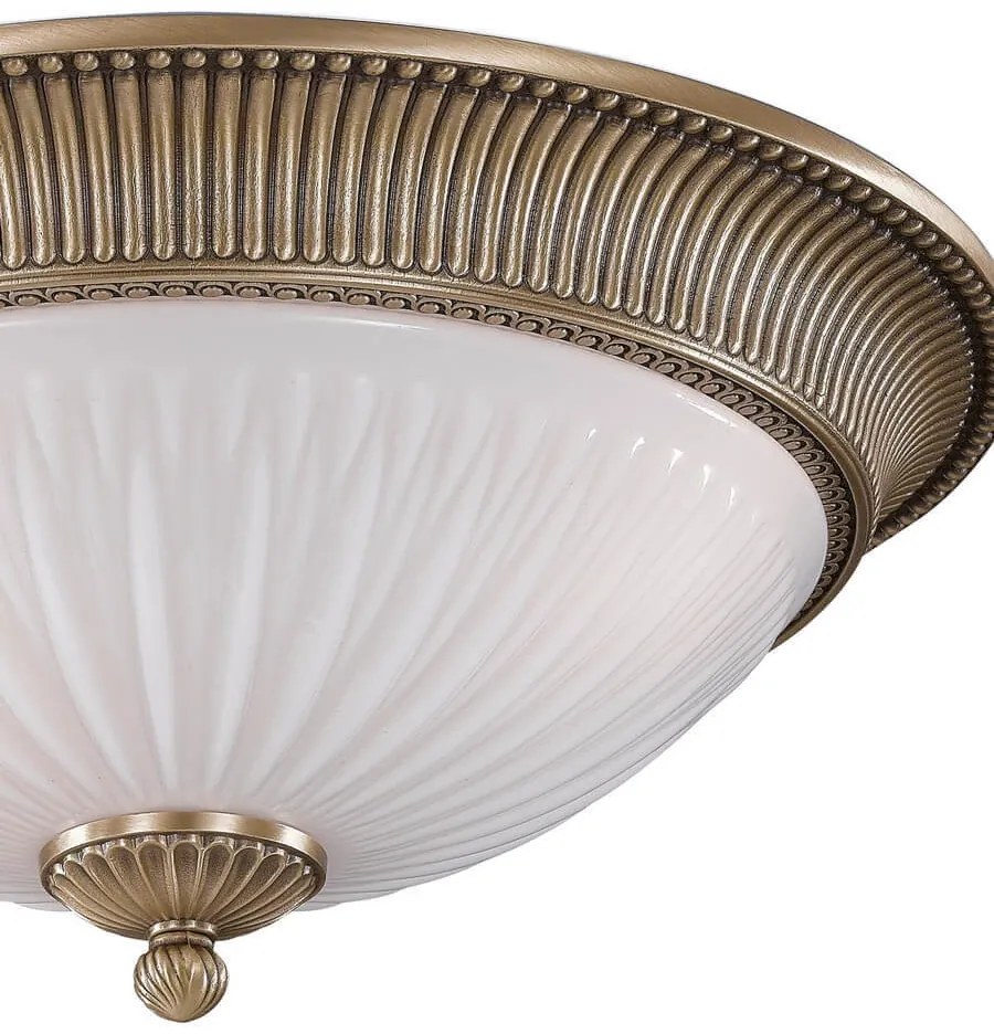Plafoniera clasica design italian din alama, sticla 9250 RA-PL. 9270/4