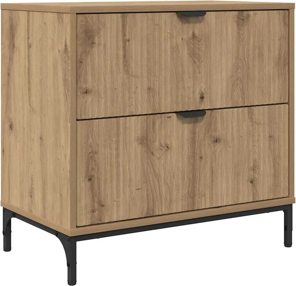 vidaXL Noptieră stejar artizanal 63.5 x 36 x 61 cm Lemn compozit