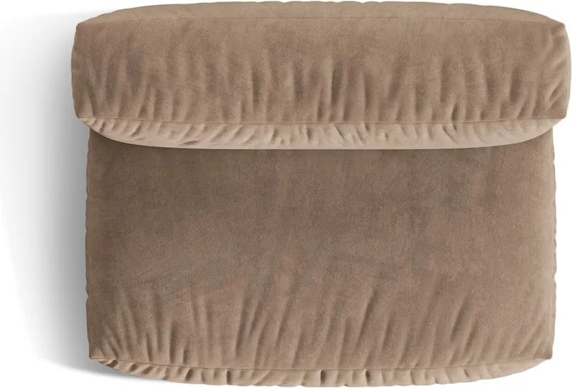 Modul pentru canapea modulară maro deschis cu tapițerie din catifea (de mijloc) Martina – Micadoni