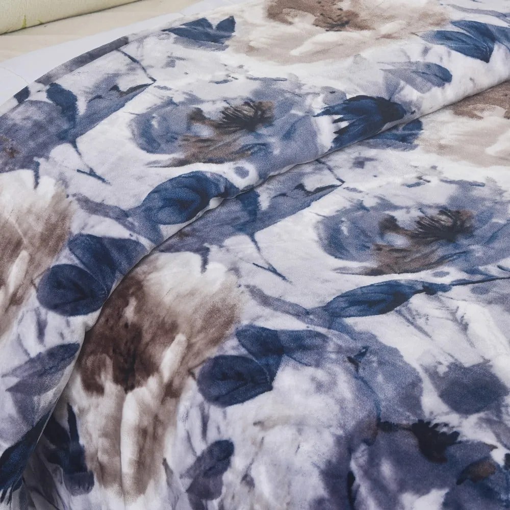 Lenjerie de pat mov din micropluș/cocolino pentru pat de o persoană 140x200 cm Riana – My House