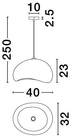 Lustra suspendata design modern, LEFKO-AERE, L 40cm