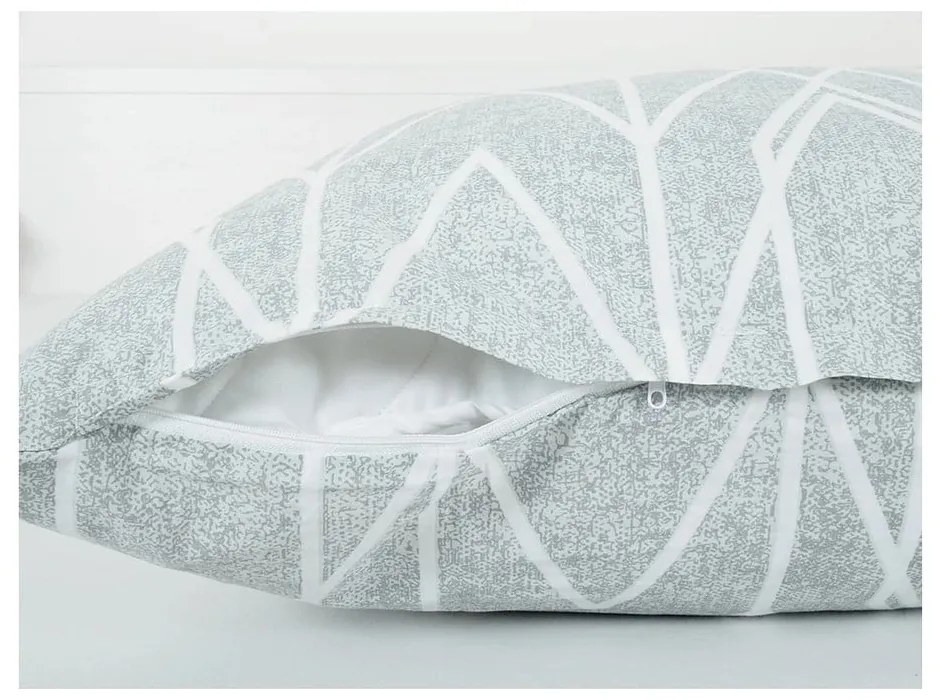 Lenjerie de pat gri din țesătură crep pentru pat de o persoană 140x200 cm Gray Stripes – B.E.S.