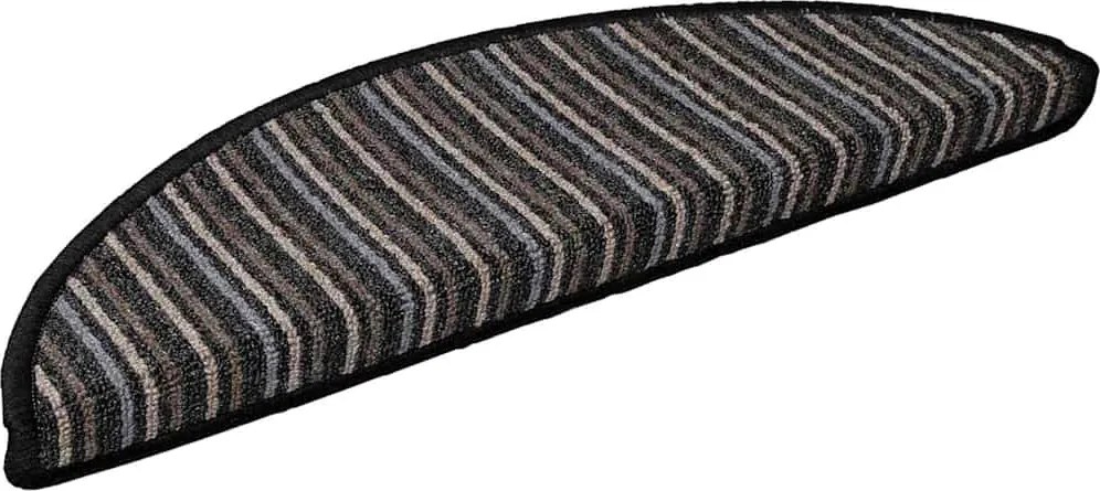 vidaXL Mochete autocolante pentru scară 15 pcs Antracit 56 x 17 x 3 cm