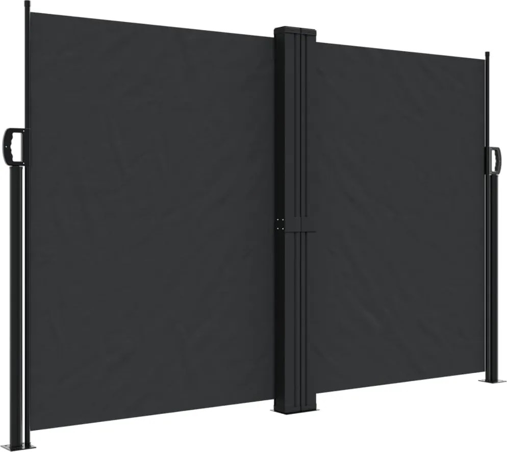 vidaXL Copertină laterală retractabilă, negru, 160 x 600 cm