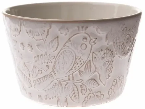 Bol din ceramică Bird, 550 ml, albă