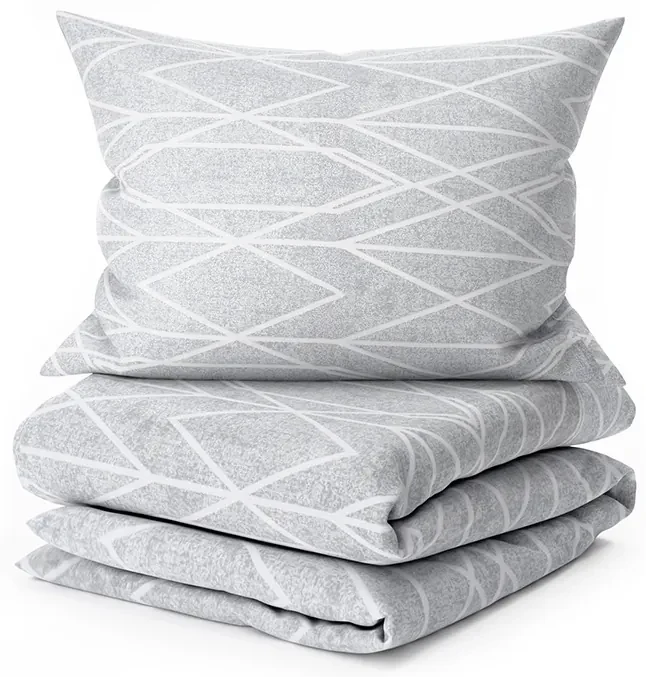 Lenjerie de pat din bumbac Renforcé GRAY STRIPES gri Dimensiunile lenjeriei: 70 x 90 cm | 140 x 200 cm