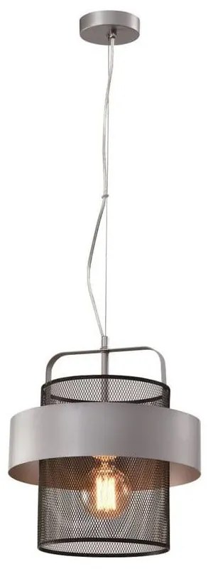 Lustră negru-argintiu din metal ø 30 cm Fiba – Candellux Lighting