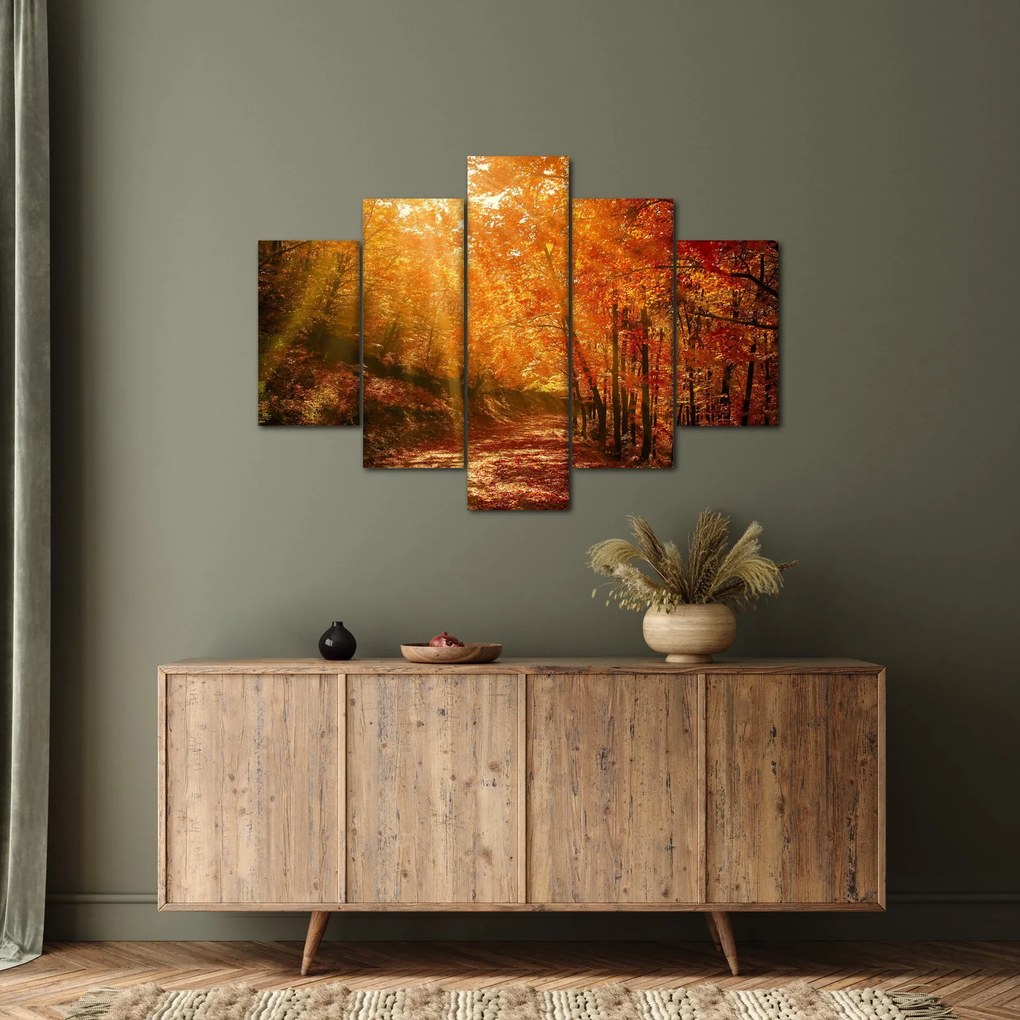 Tablou cu pădurea în toamnă (150x105 cm)
