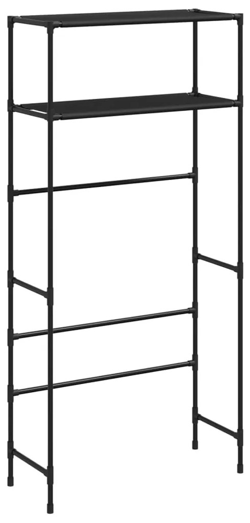 Suport depozitare 2 niveluri masina de spalat negru 69x28x143cm Negru