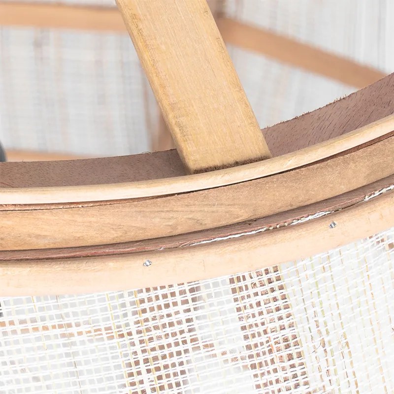 Lampa suspendată inteligentă maro 50 cm incl. Wifi G95 - Pascal