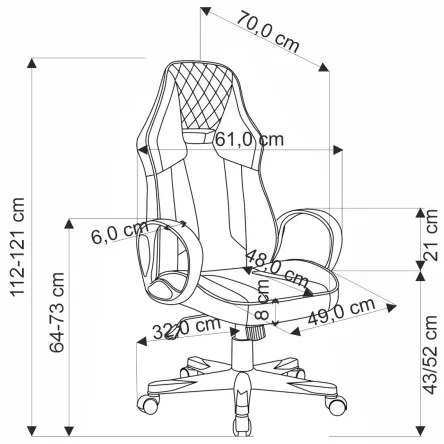 Scaun de birou SENTI roșu