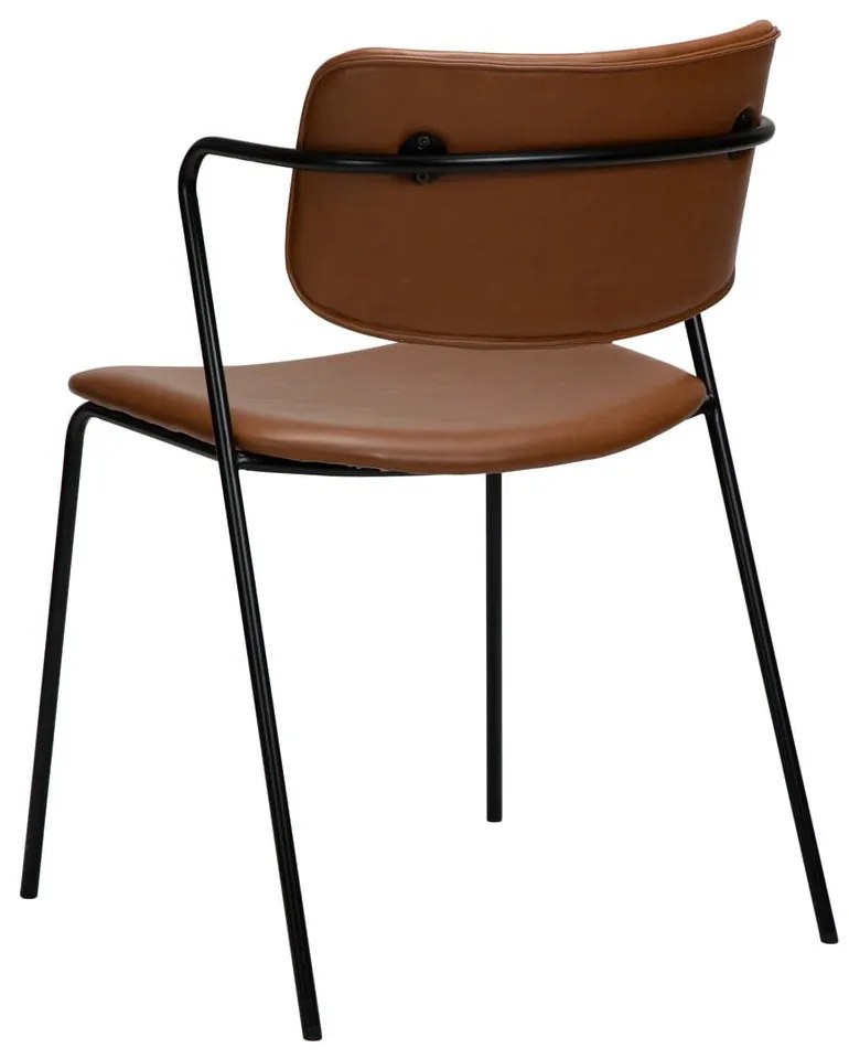 Scaun cu husă din piele artificială DAN-FORM Denmark Zed, maro