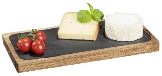 WENKO 55103100 - Tocător BLACK OUTDOOR KITCHEN, 30 x 15 cm, maro/gri