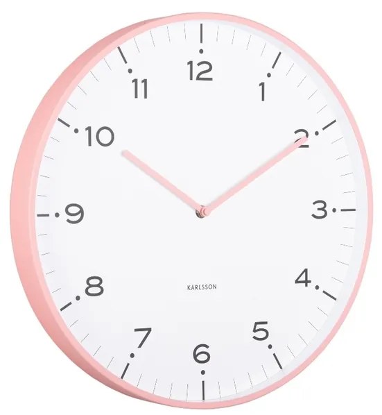 Karlsson 6011PI ceas de perete design roz,diametru 40 cm