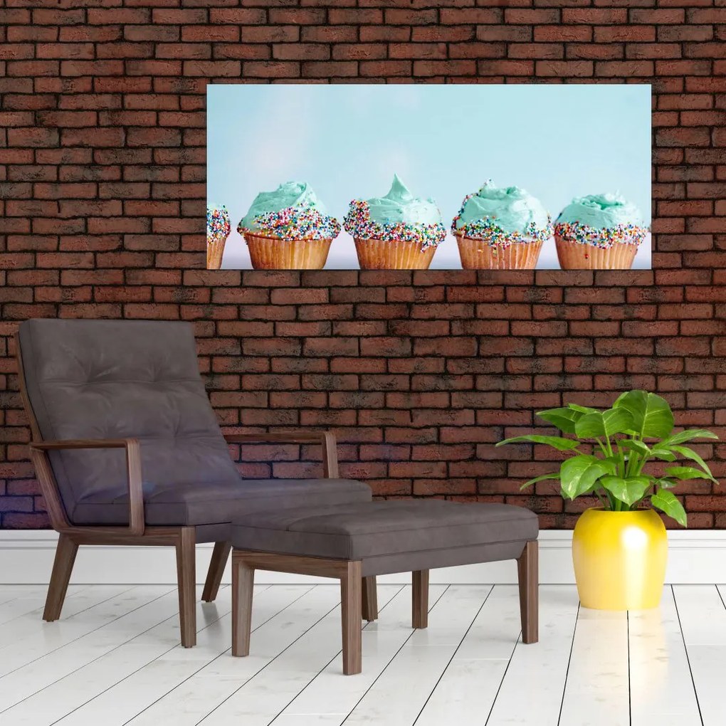 Tablou cu cupcakes (120x50 cm)