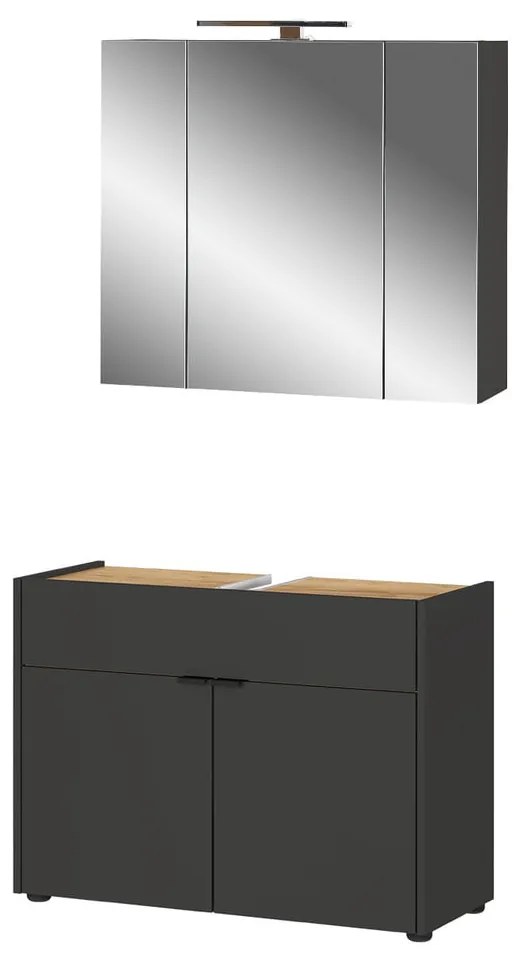 Set mobilă de baie gri antracit Forano – Germania