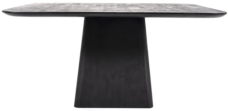 Masa patrata din lemn de mango Aron 150x76 cm neagra