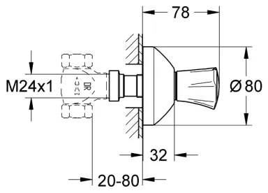 GROHE 19808001 - Set exterior pentru valvă încastrată COSTA L, crom lucios