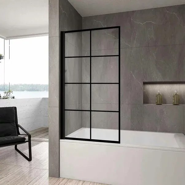 Paravan de cada Rea Lagos-1 negru 70x140 cm