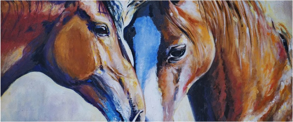 Tablou - Caii îndrăgostiți (120x50 cm)