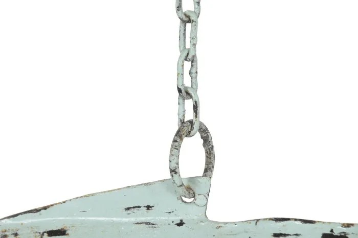 Decorațiune de perete tip pește, stil marin decorativ, culoare albastru deschis, din metal, „Fish”
