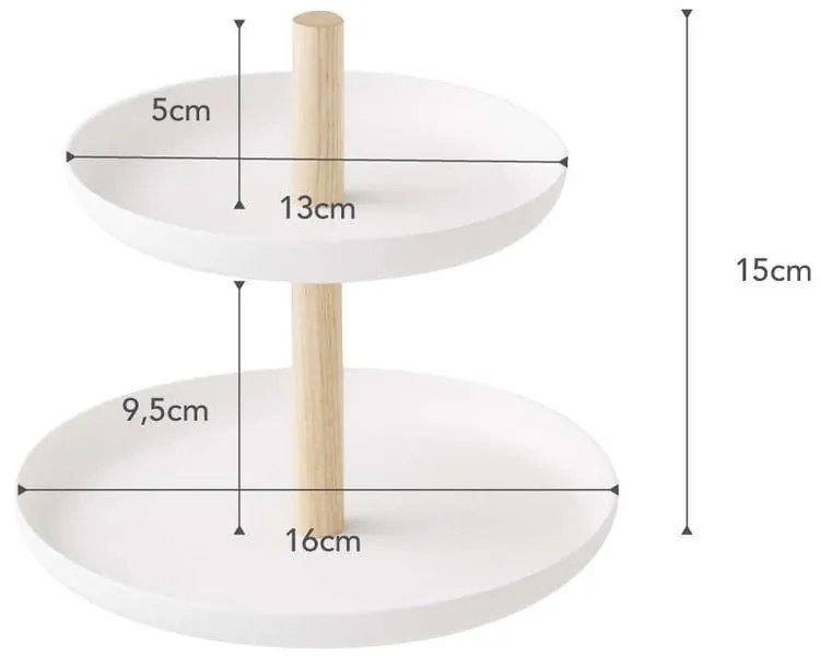 Etajeră din lemn de fag YAMAZAKI Tosca, alb